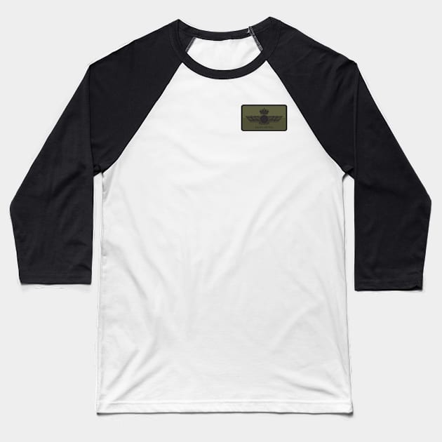 Spanish Air Force (Small logo) Baseball T-Shirt by TCP